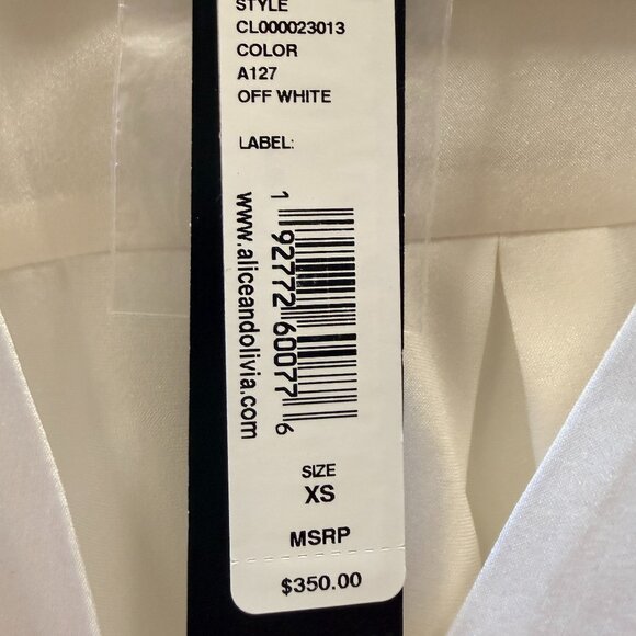 Alice & Olivia white silk blouse - Picture 5 of 5